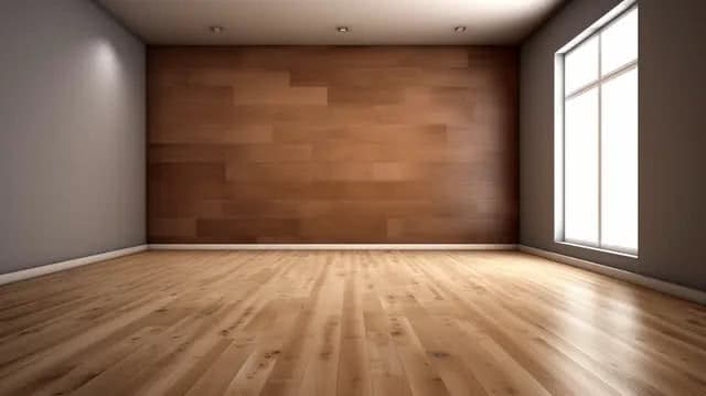 Before renovation — plain room with bare walls